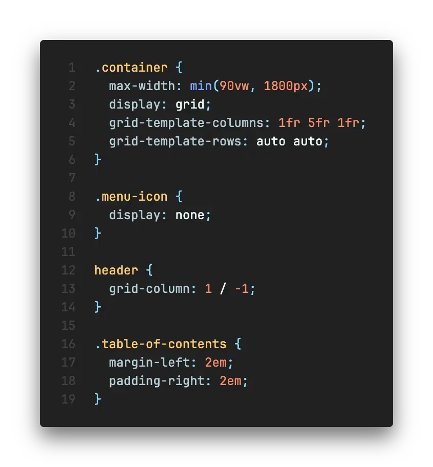 code for desktop layout
