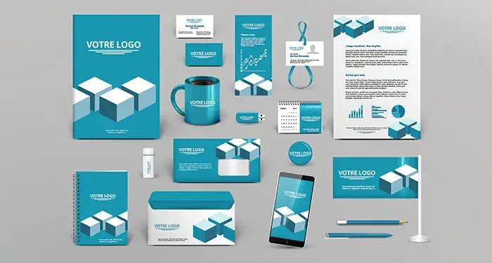 a design on different physical supports