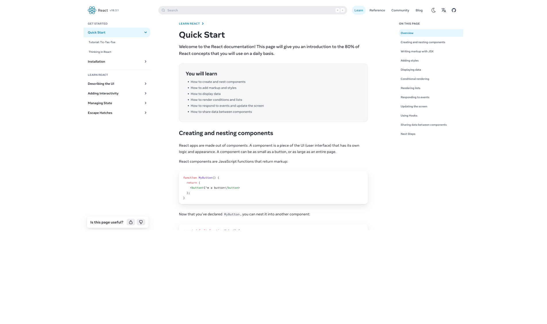 React website on an ultra wide screen, with max width
